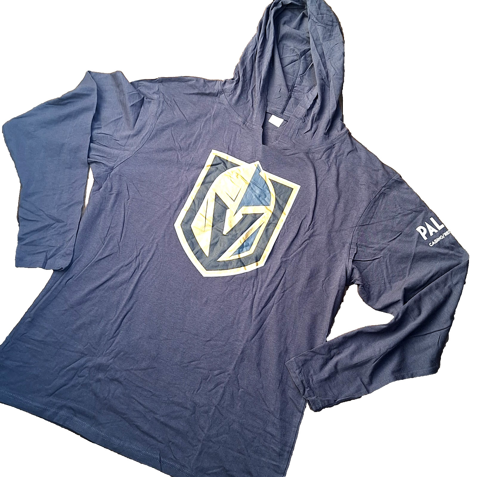 Vegas Golden Knights Men’s Sz XL Long Sleeve Hooded T-Shirt NHL VGK Palms Casino