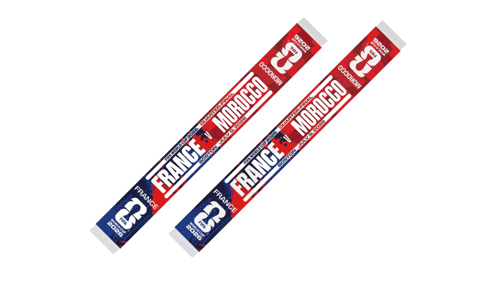 NWT 100% Authentic World Cup France v. Morocco Match Scarf Bank Exclusive
