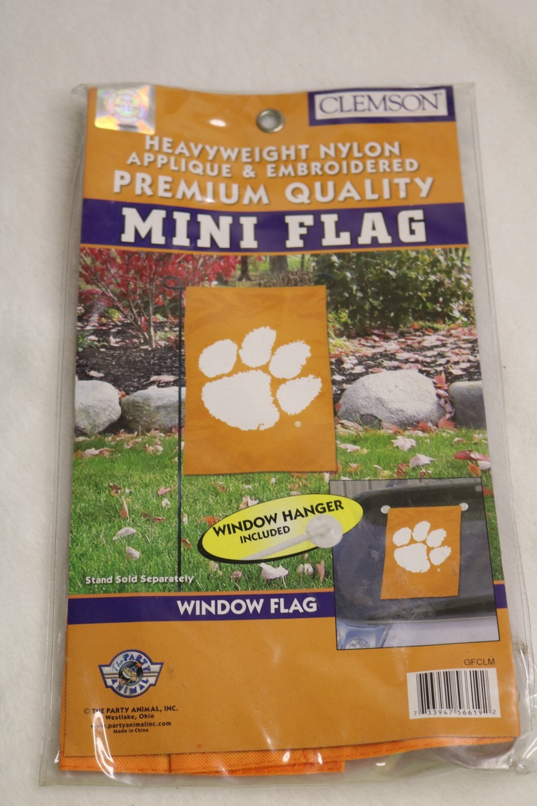 CLEMSON TIGERS NCAA PREMIUM MINI GARDEN FLAG 15 X 10.5 New In Package LOOK