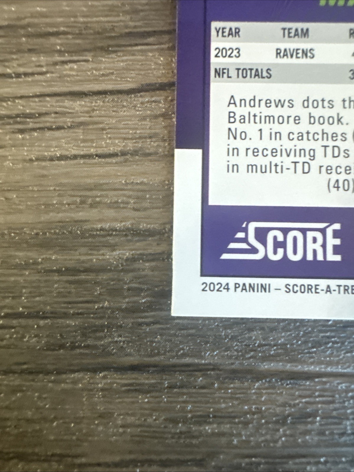 2024 Score Halloween Orange Pumpkin #22 Mark Andrews Baltimore Ravens
