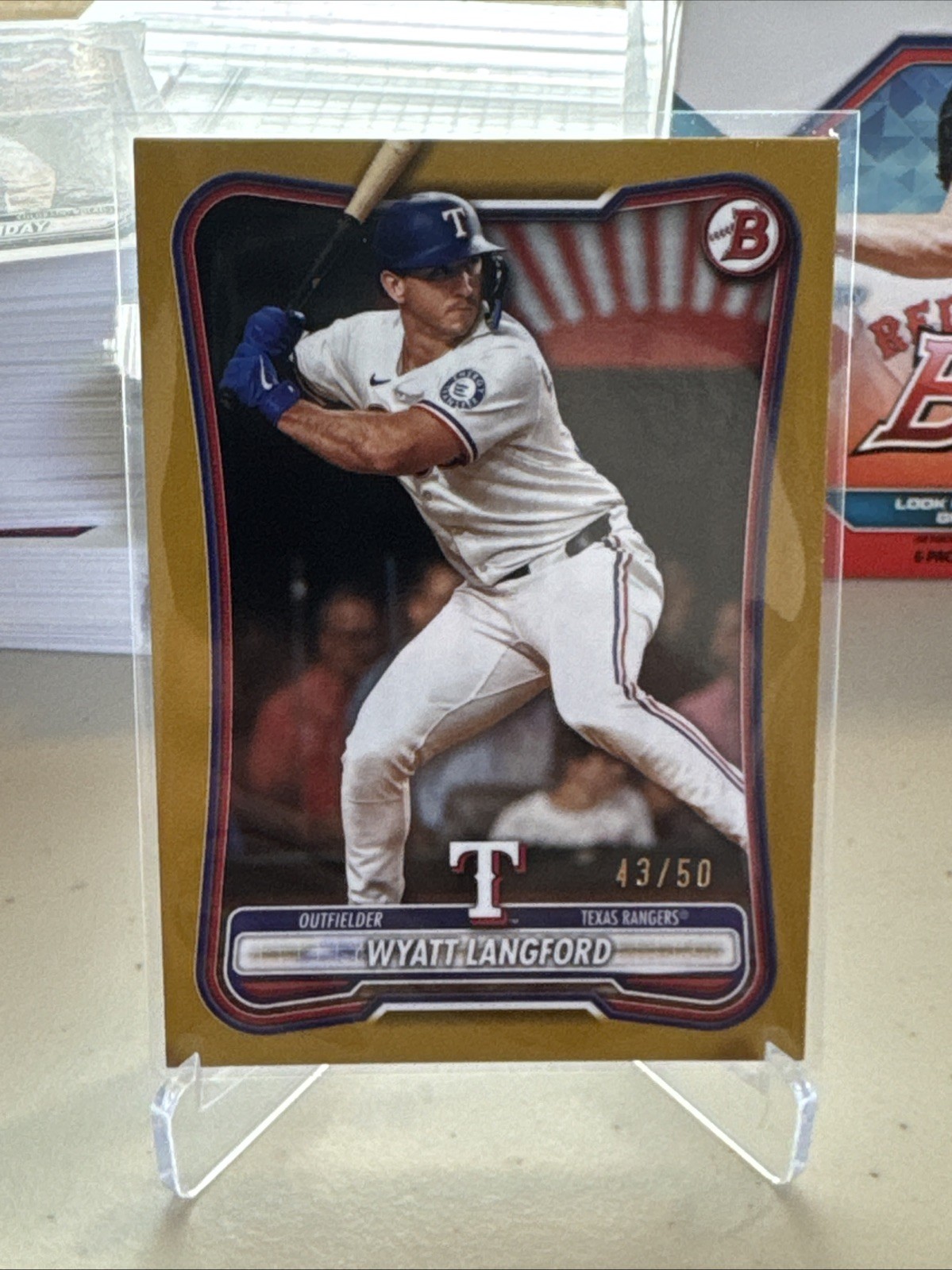 2026 Bowman Wyatt Langford Gold Paper /50