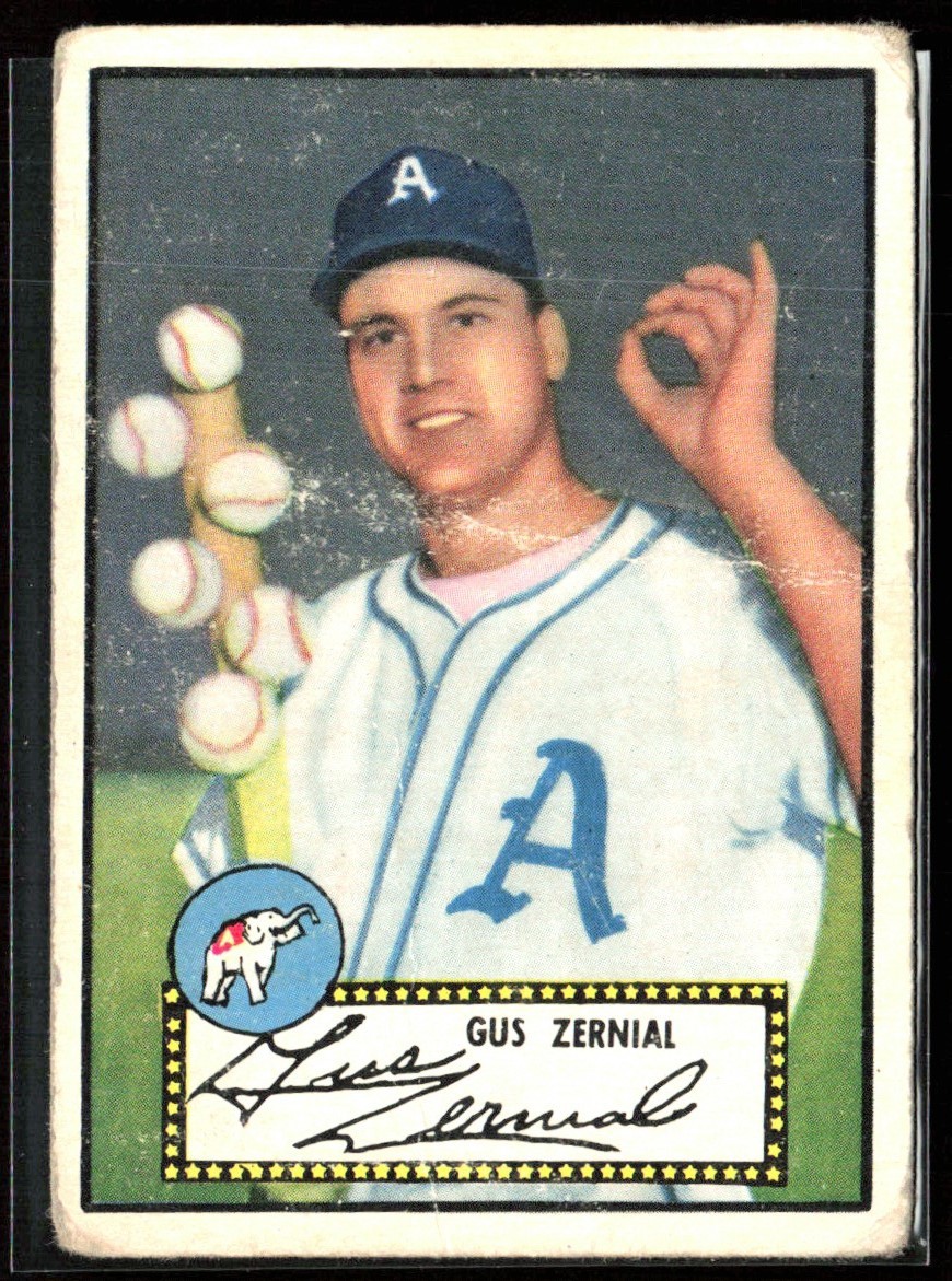 Gus Zernial 1952 Topps Black Back E #31 Philadelphia Athletics