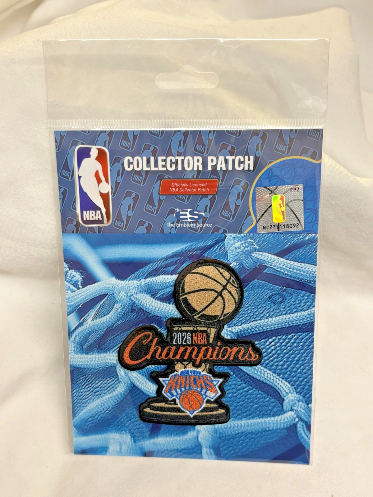 New York Knicks 2026 NBA Finals World Champions Trophy Patch FREESHIP