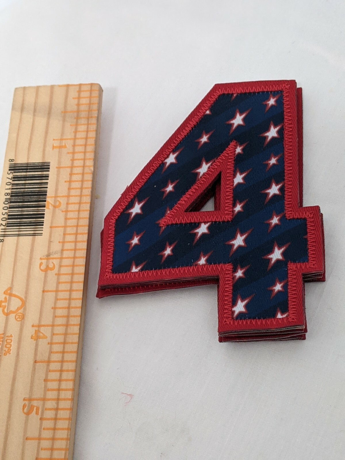#4 MLB authentic team issue 4th of July 4 X 2 3/4 inches uniform number
