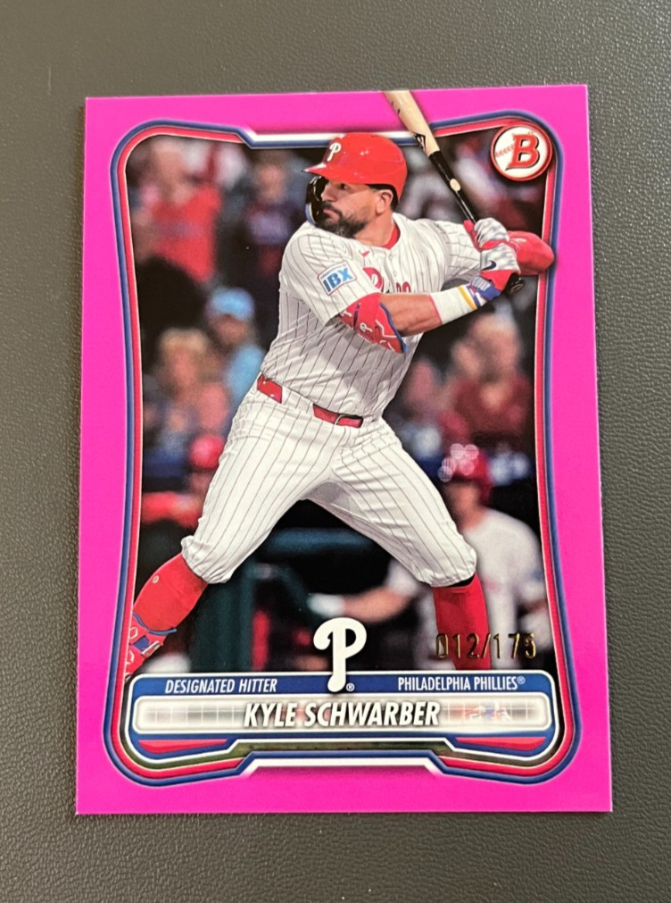 2026 Topps Bowman Baseball Kyle Schwarber Pink Paper /175 #20