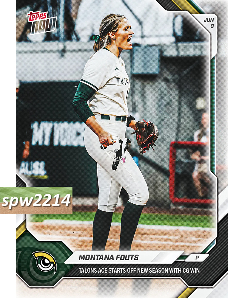 Montana Fouts 2026 Topps Now AUSL Softball #1 – Presale
