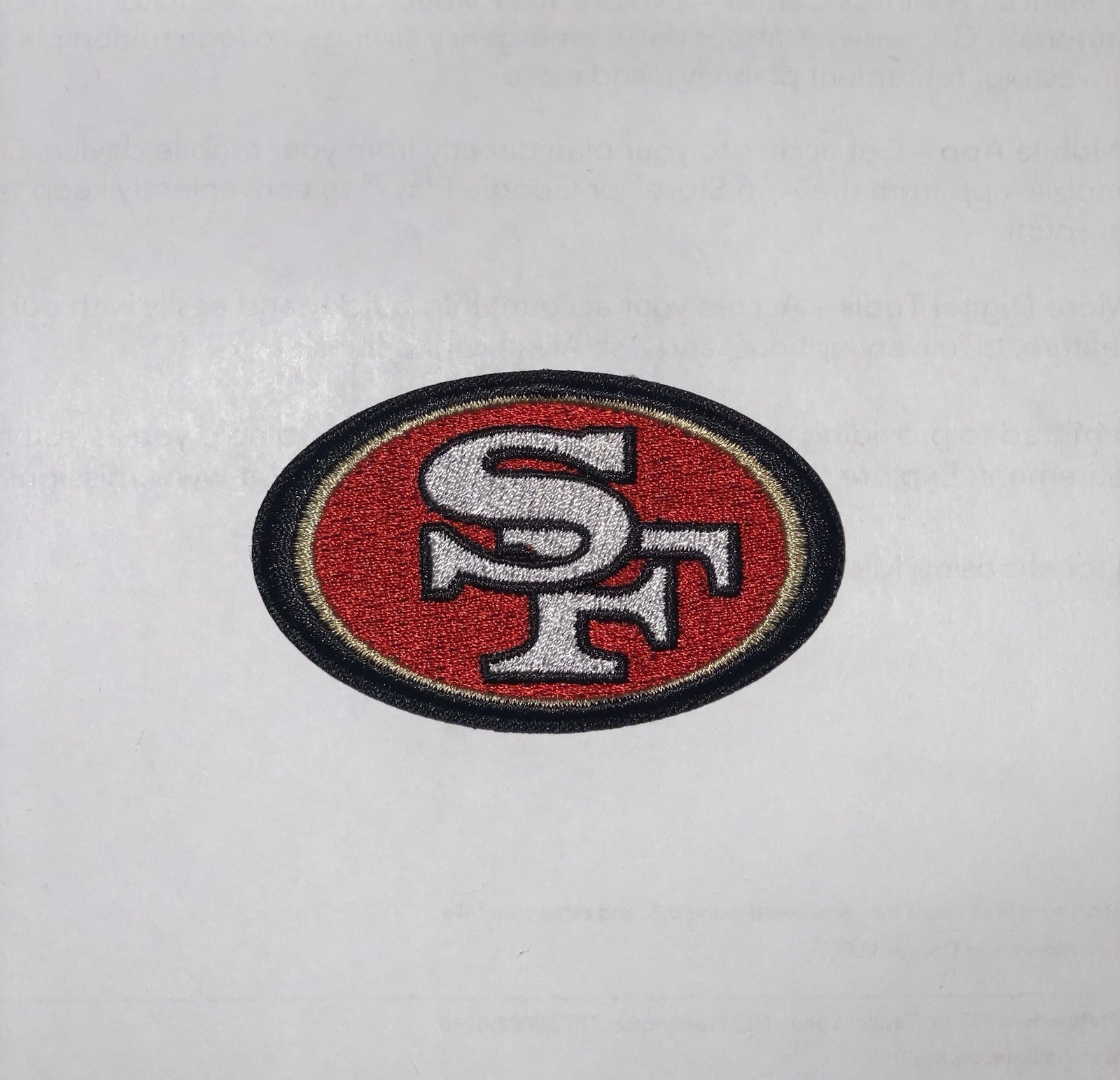 San Francisco 49ers Team Logo Embroidered 2.5in Patch