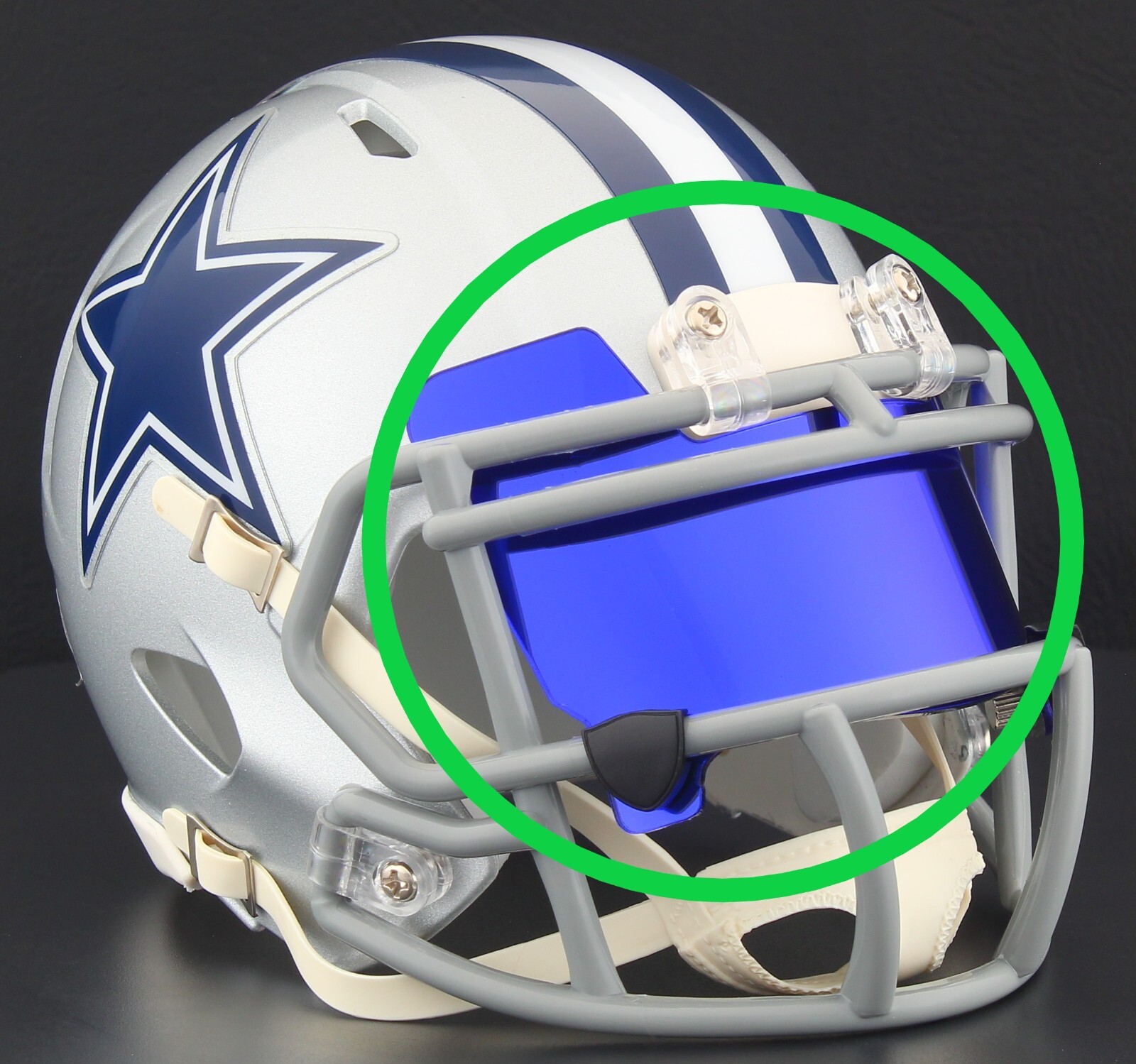 EYE SHIELD / VISOR ONLY! for DALLAS COWBOYS Mini Football Helmet