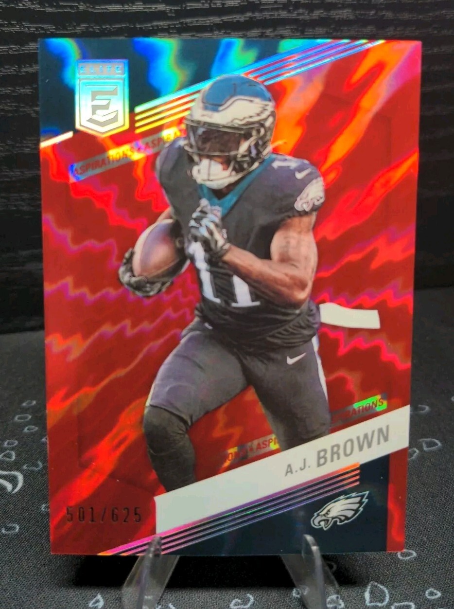 A.J. Brown 2023 Donruss Elite Aspirations Shimmer Parallel 501/625 Eagles #1