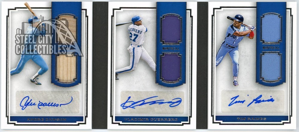 Vladimir Guerrero Dawson Raines 2016 Pantheon Autograph Booklet Card EOSAVT 3/20