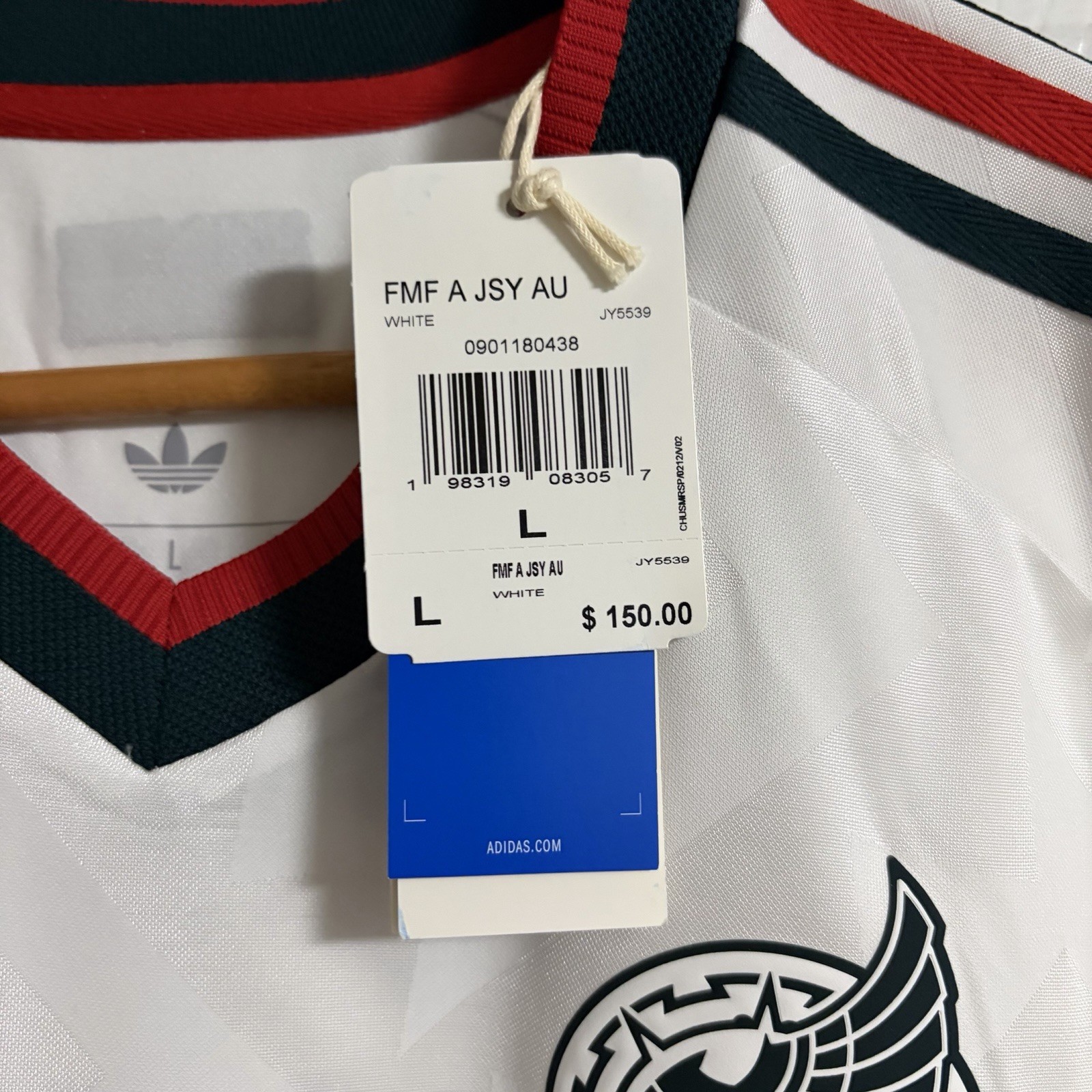 Adidas Mexico Authentic Away World Cup Jersey 2026 Men’s Large E Alvarez #4