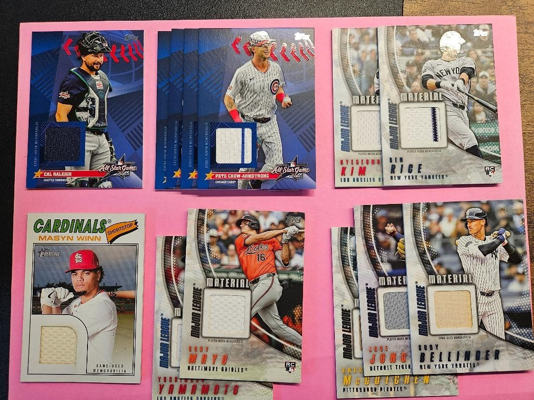 2026 TOPPS + 2025 TOPPS BASEBALL RELICS YOU PICK COMPLETE YOUR SET MINT ! QTY !