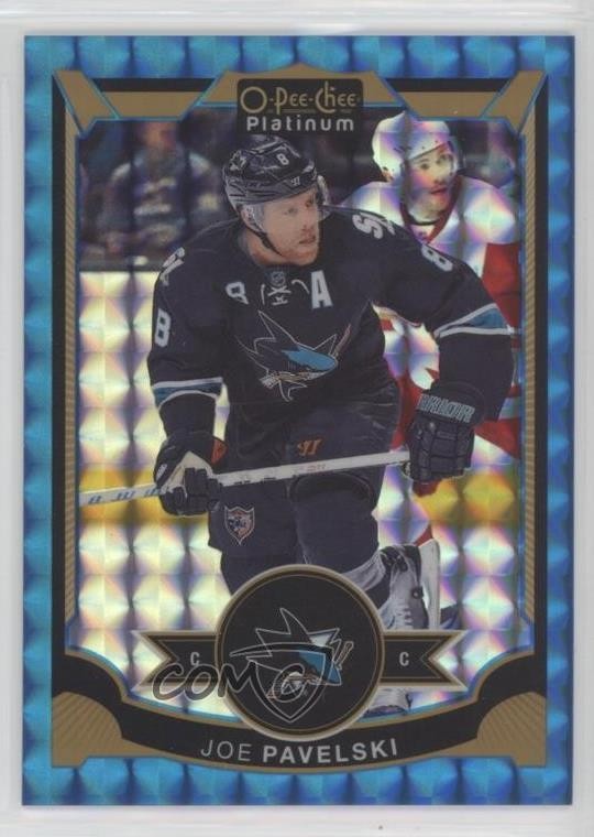2015-16 O-Pee-Chee Platinum Blue Cubes 21/75 Joe Pavelski #76 2vh