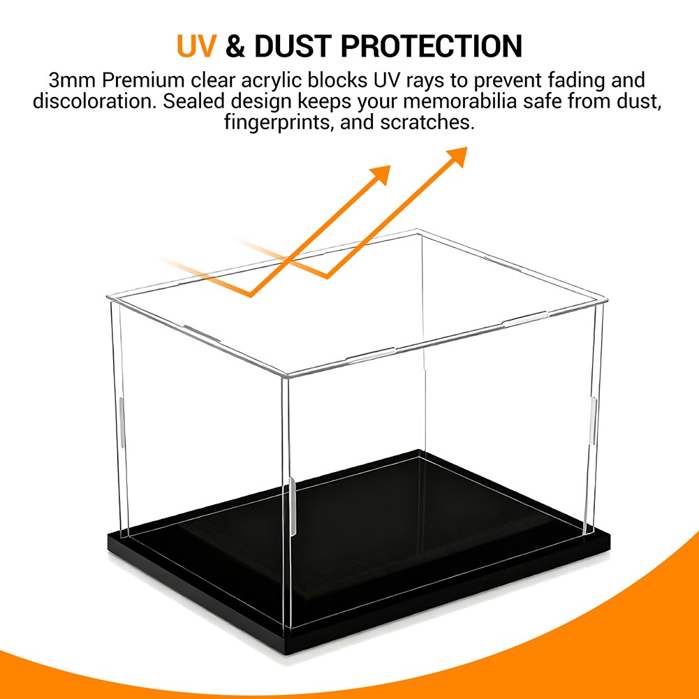 Mini Helmet Display Case with UV Protection for 1:2 Scale Football Baseball