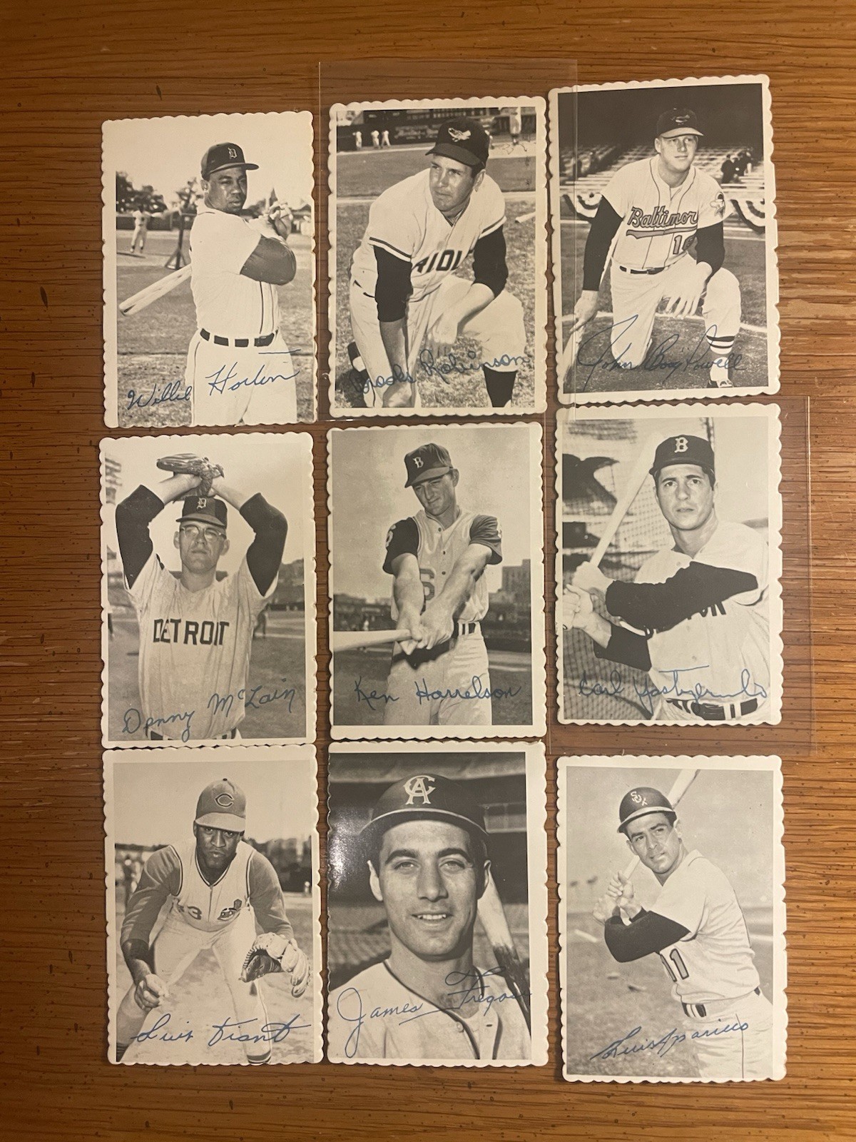 1969 Deckle Edge Complete Set #1-33 Clemente Mays No Paper Loss EX or Better