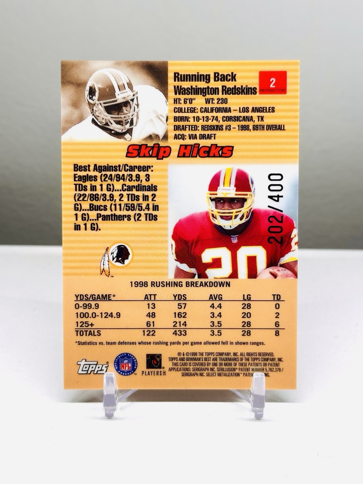 1999 Bowman’s Best – Skip Hicks #2 Refractor /400