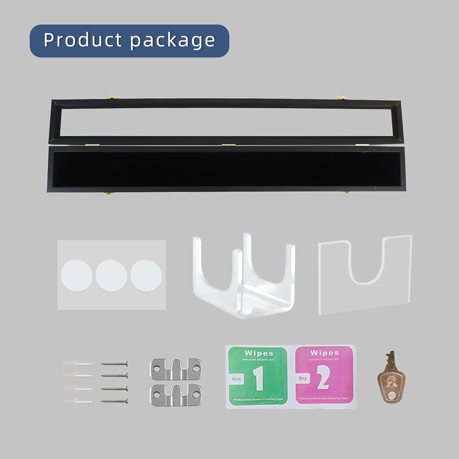 Baseball Bat Display Case – Baseball Bat Wall Mount Wooden Frame with Acrylic Tr