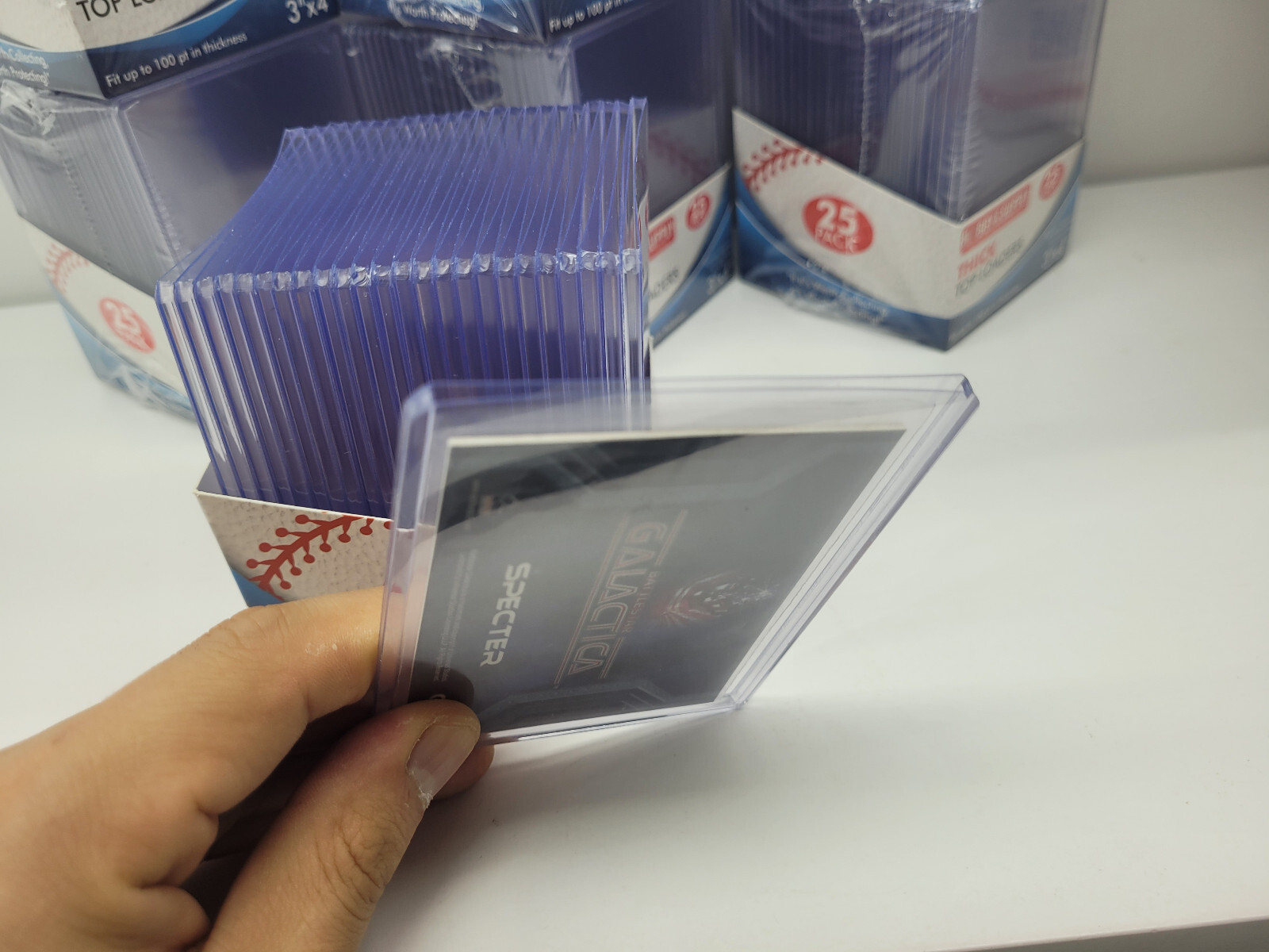 150 Thick Top Loader 100 point 2.5mm Card Holder 3×4 Inch 200 Soft Sleeves BONUS