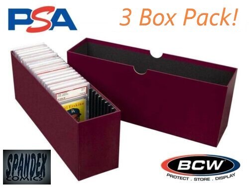 3 BCW Slotted Graded Card Box For PSA Certified Slabs Storage Case MTG Pokemon +