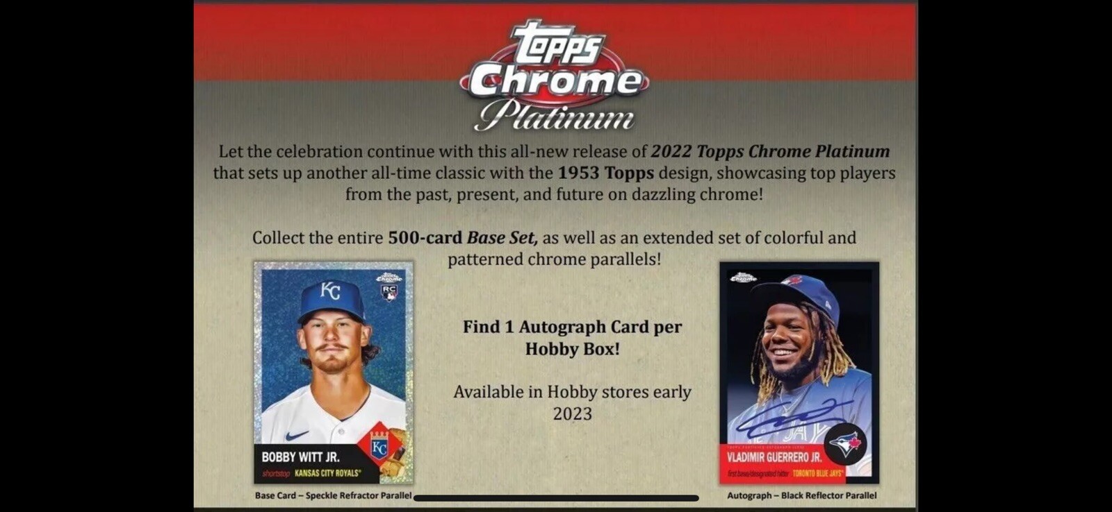 2022 topps chrome platinum anniversary Complete Set 1-500. 1953 Topps Design