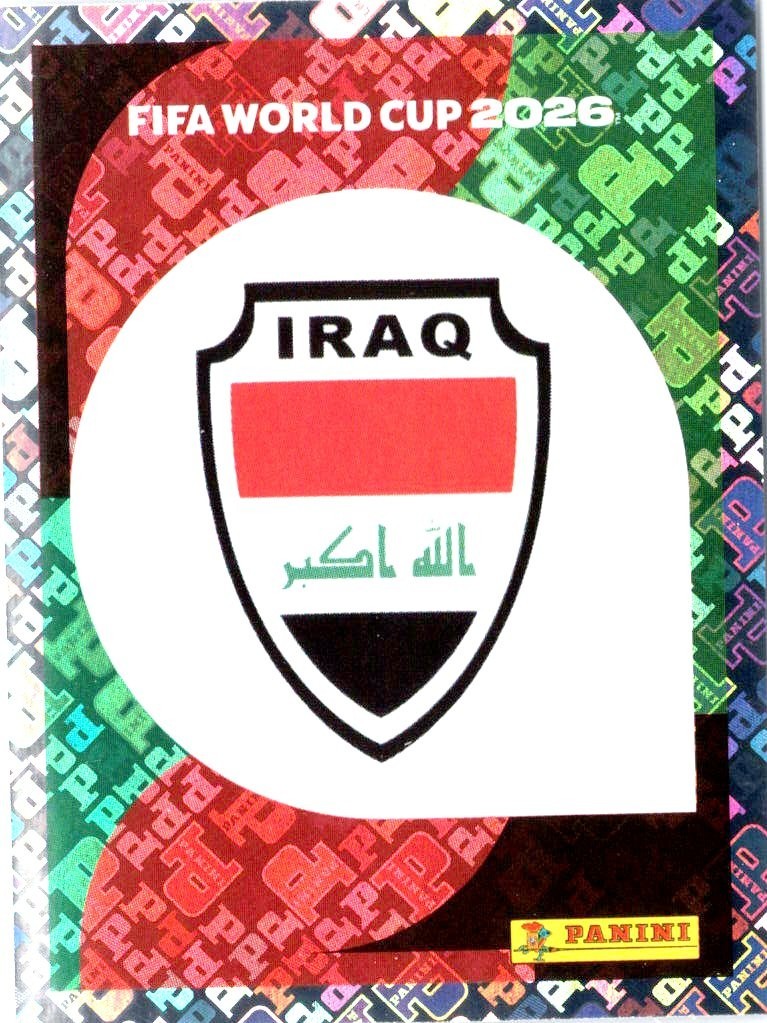 2026 Panini World Cup Sticker Iraq Gold Crumple Foil Multi Variation Pick