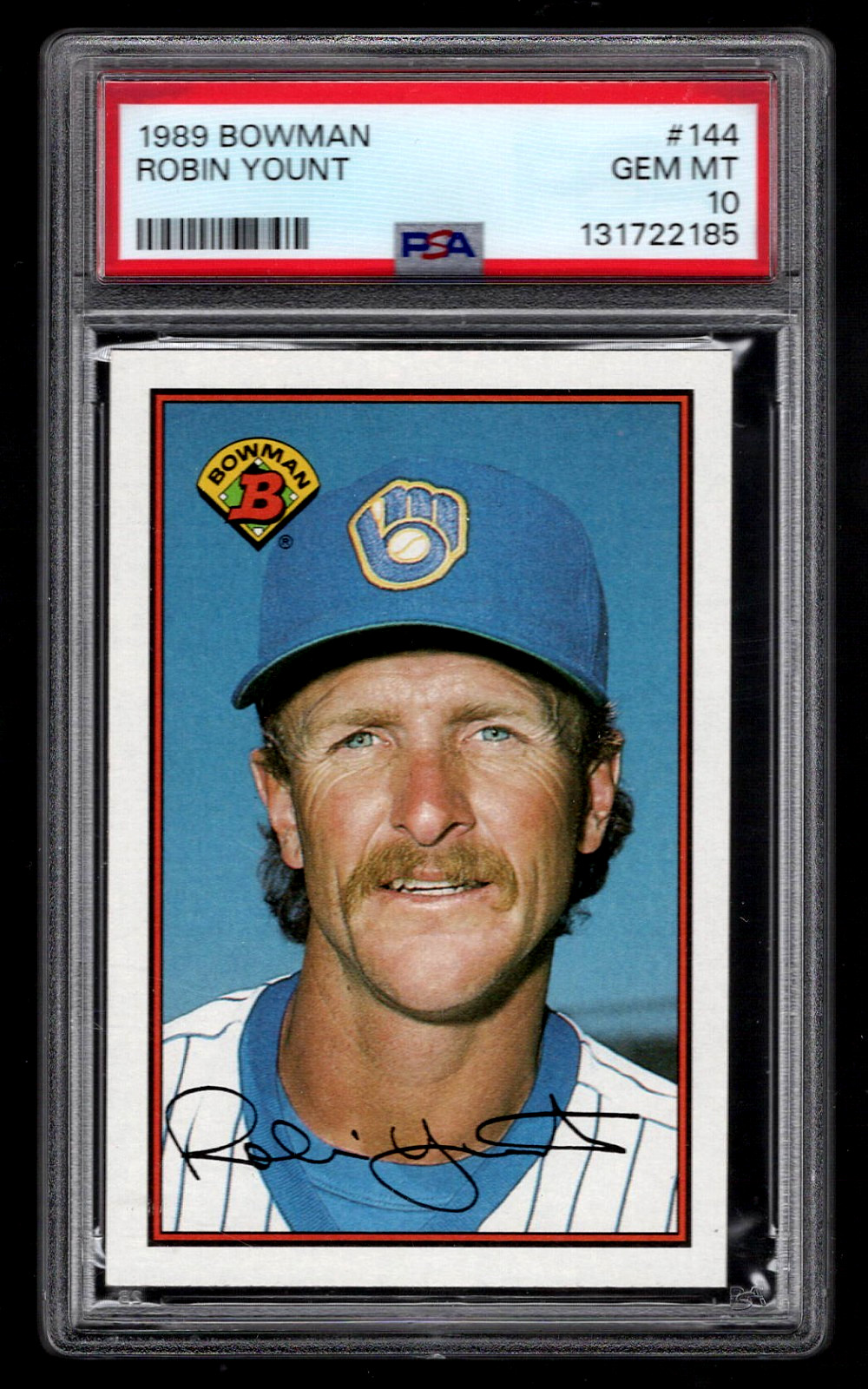 ROBIN YOUNT 1989 BOWMAN BASEBALL CARD #144 PSA 10 GEM MINT GRADED BREWERS HOF