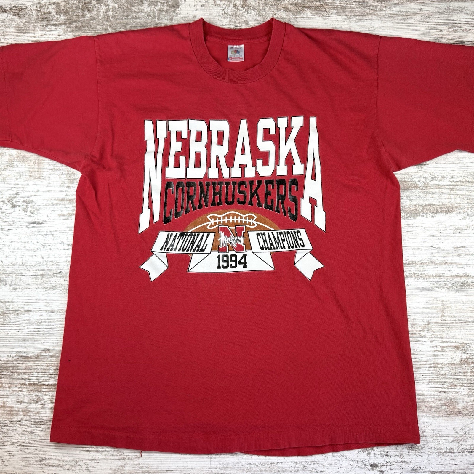 VTG Nebraska Cornhuskers Football Shirt Men’s XL National Champs 90s Huskers