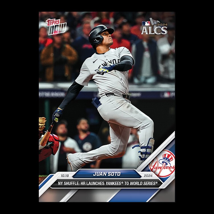 2024 Topps Now MLB #855 Juan Soto Home Run New York Yankees ALCS – IN HAND- MINT