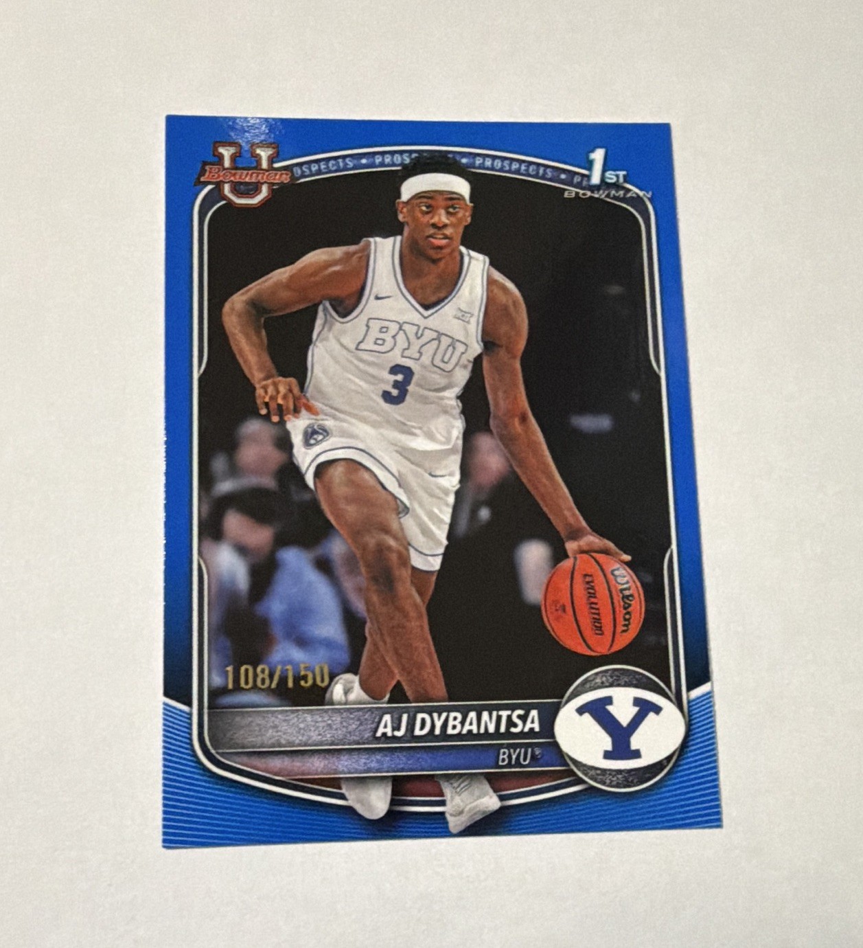 Topps 2025 Bowman U Prospects AJ Dybantsa BYU Cougars #BPP-1 Blue /150