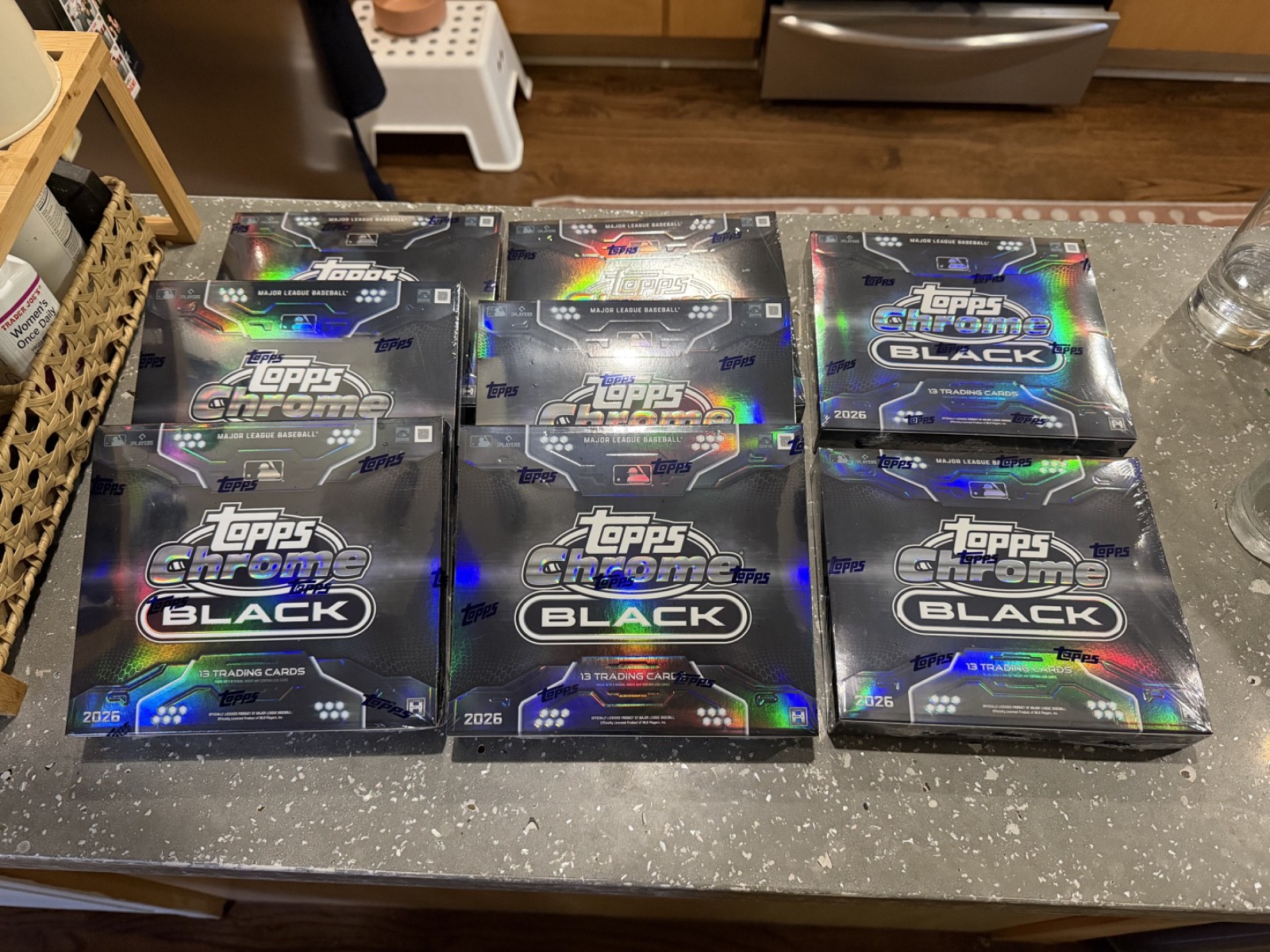 New 2026 Topps Chrome Black MLB Baseball Hobby Box Factory Sealed