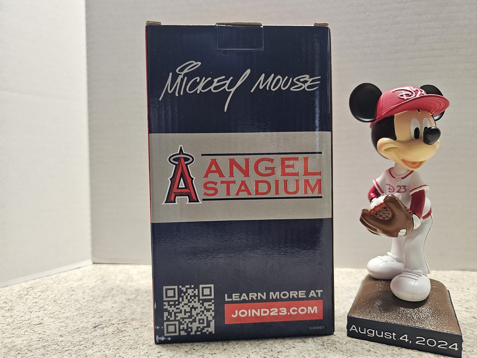 Mickey Mouse Los Angeles Angels MLB 2024 SGA Bobblehead NIB Disney D23
