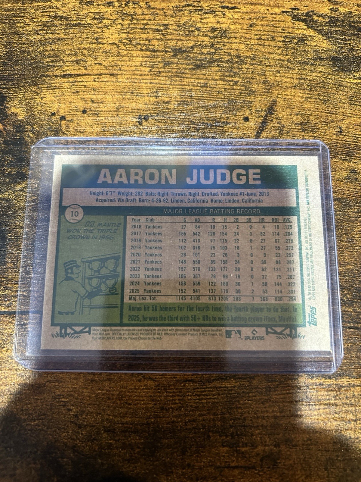 2026 Topps Heritage ⭐AL All-Stars⭐ #10 Aaron Judge – New York Yankees