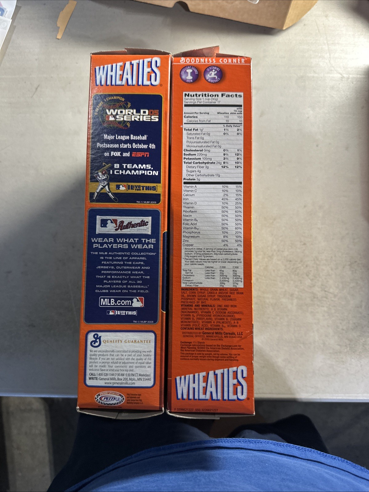 Roberto Clemente & Kirk Gibson Empty Wheaties Boxes.