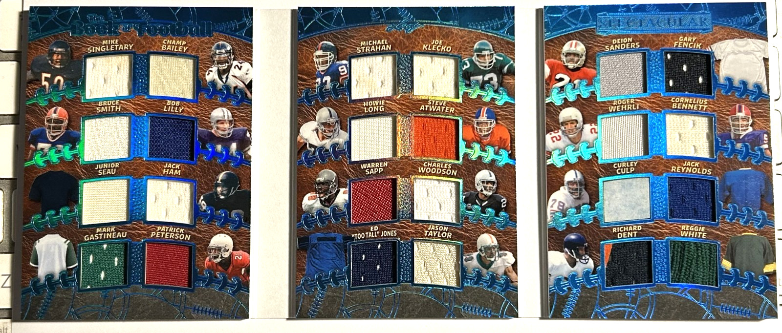 2026 Leaf Spectacular SANDERS WHITE SEAU DENT 24 Defense Game Jersey Booklet 5/5