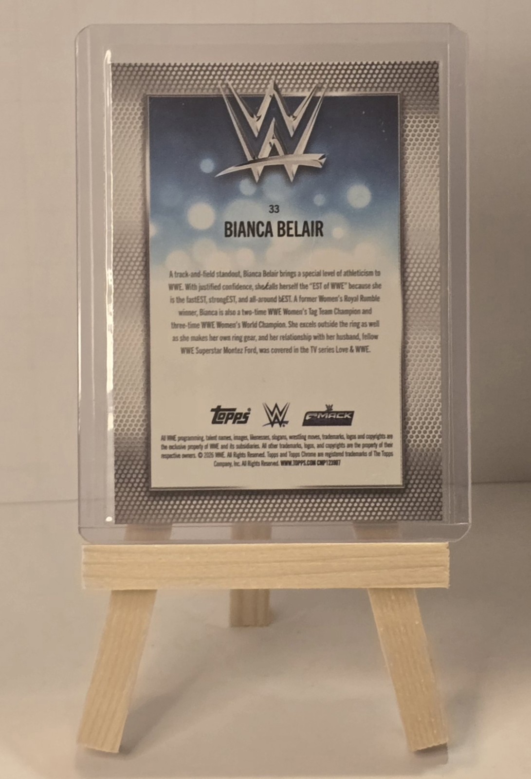 2026 Topps Chrome WWE Bianca Belair /275 Yellow Refractor