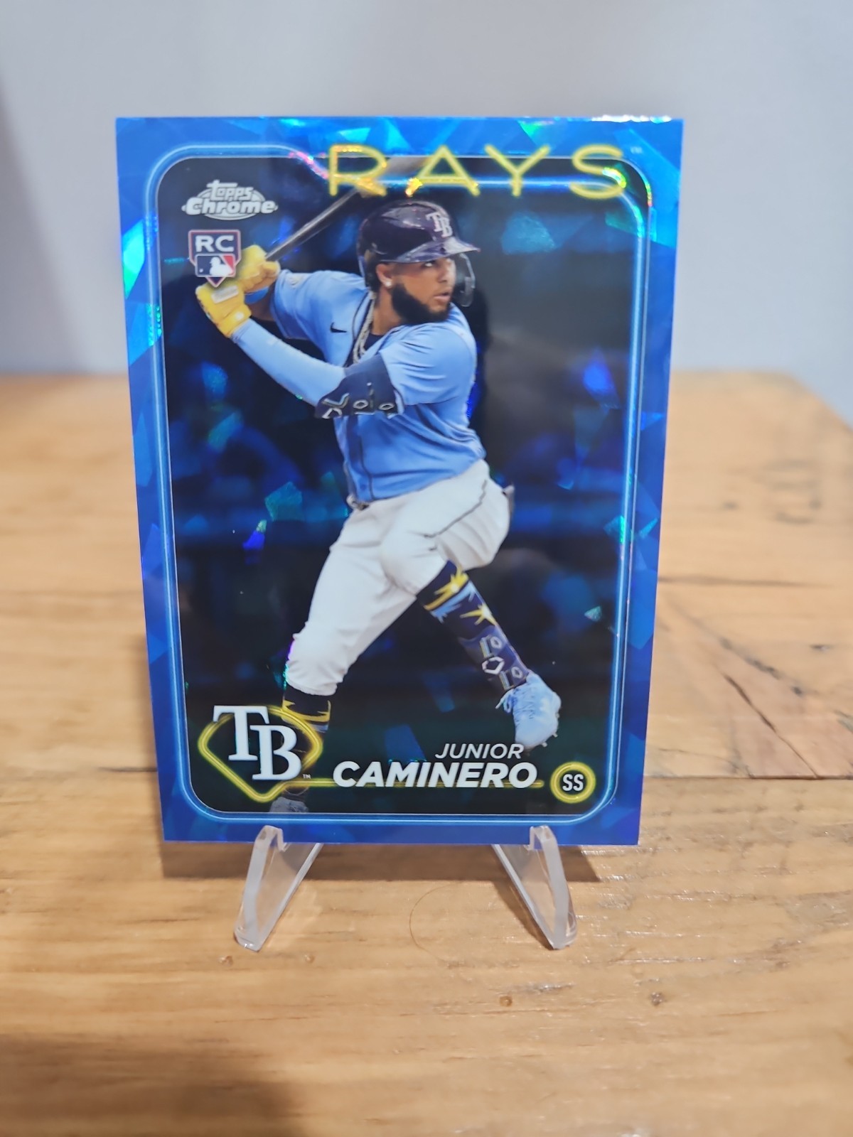 2024 Topps Chrome Sapphire Junior Caminero RC Rookie #628 Rays