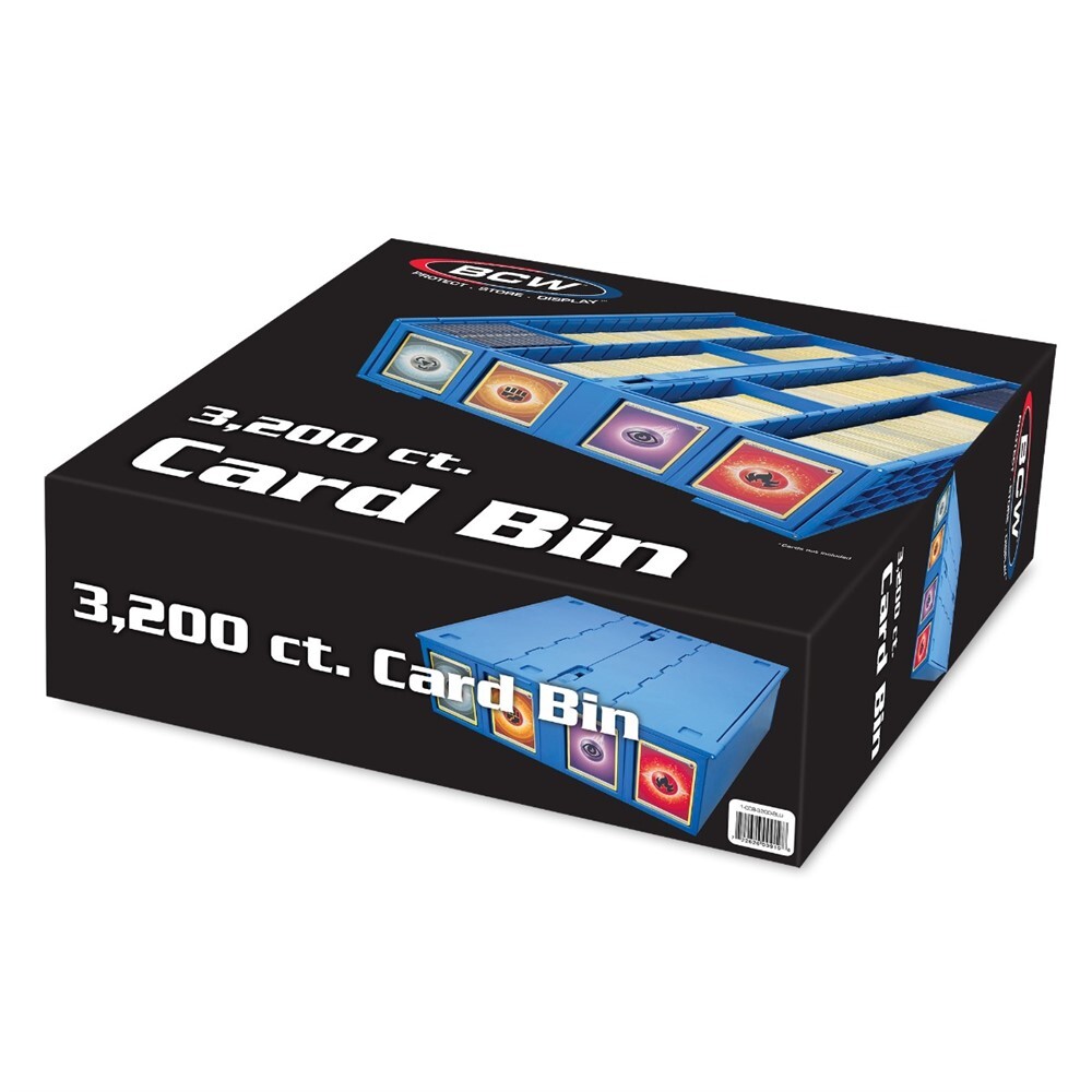 BCW Blue Plastic 3200 Count Collectible Baseball Trading Card Storage Bin