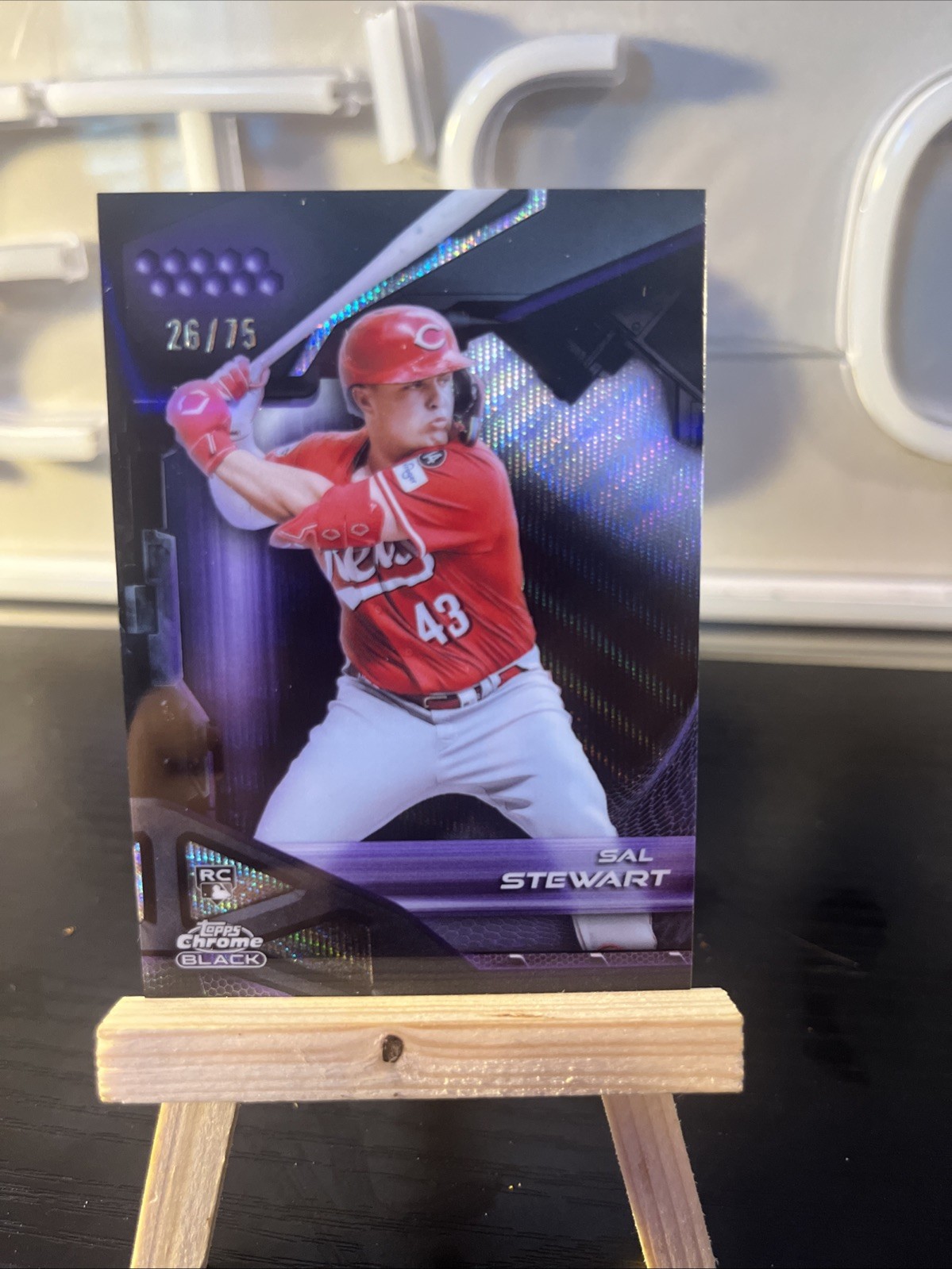 2026 Topps Chrome Black Sal Stewart Rookie Purple Refractor /75