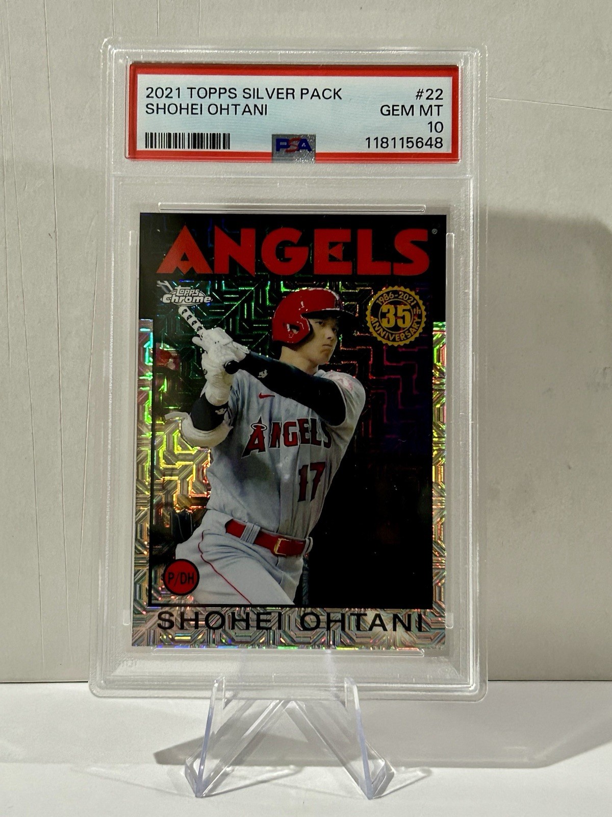 2021 Topps – Silver Pack 1986 Topps Chrome Baseball Shohei Ohtani #86BC-22 MVP