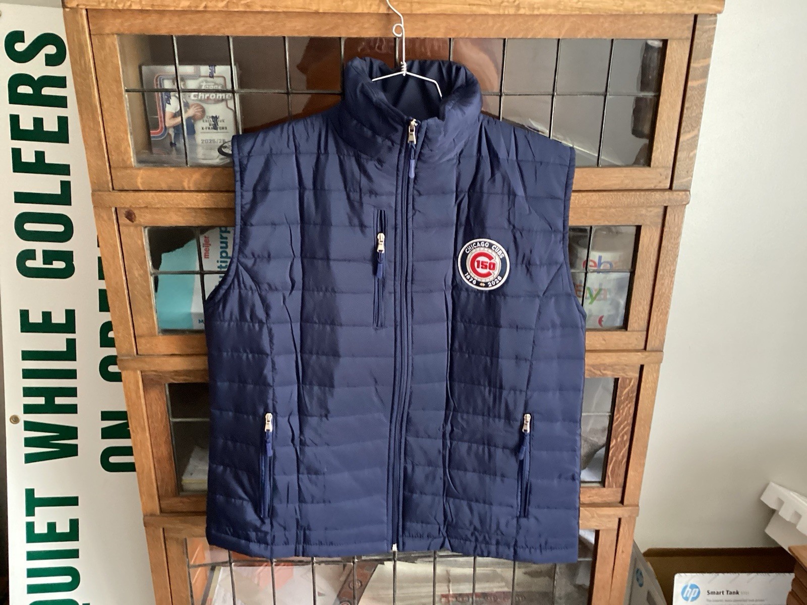 Chicago Cubs 150th Anniversary Blue SOUTHWEST SGA 3/28/26 Puffer Vest SZ XL