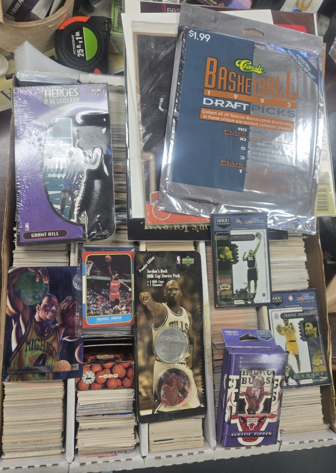 5,000 Basketball Card Lot – 80 90s 00s Bulk – Chrome Promo Inserts – MJ Reprint