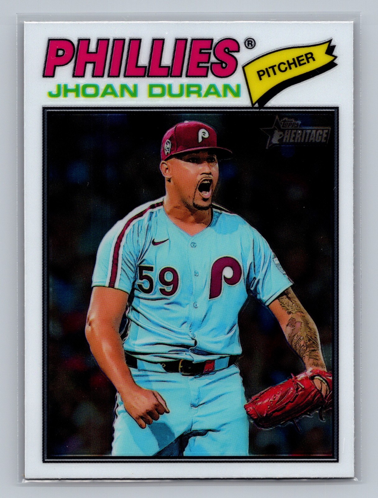 2026 Topps Heritage JHOAN DURAN #14 Chrome Philadelphia Phillies