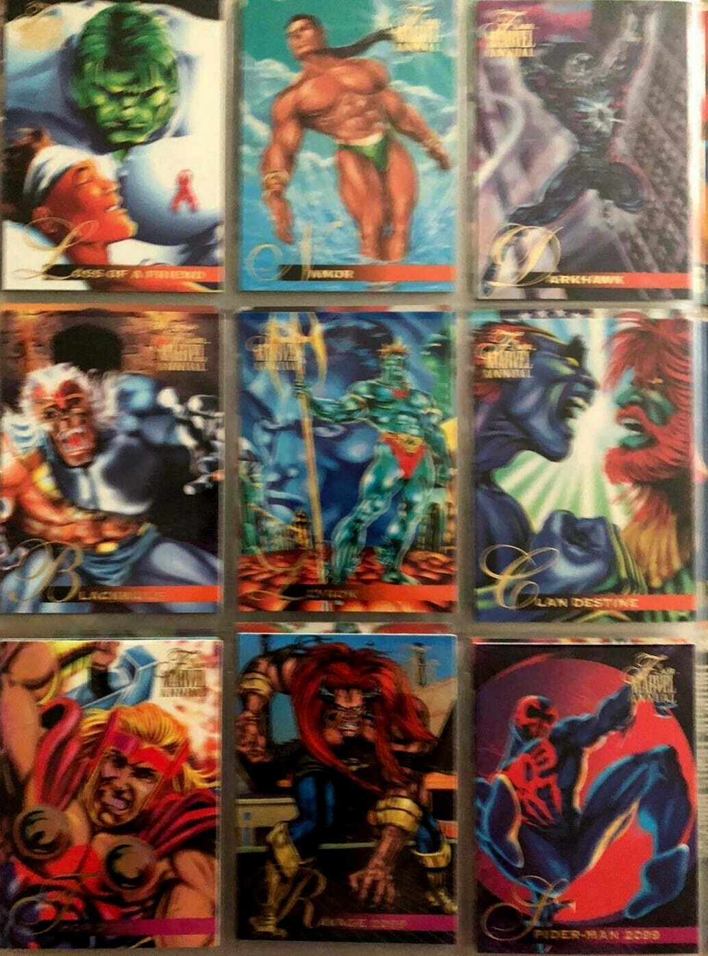 Marvel Annual Flair (1995, Fleer) Trading Card Base Pick 1 From List