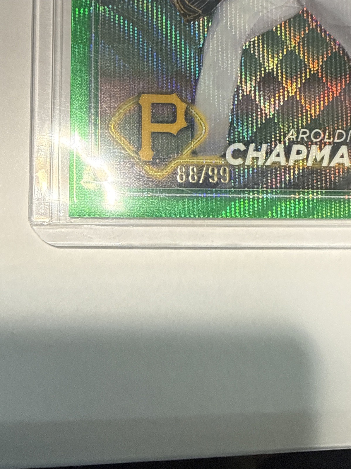 Aroldis Chapman 2024 Topps Chrome Update Series Green Wave /99 #USC6 Pirates🔥⚾️