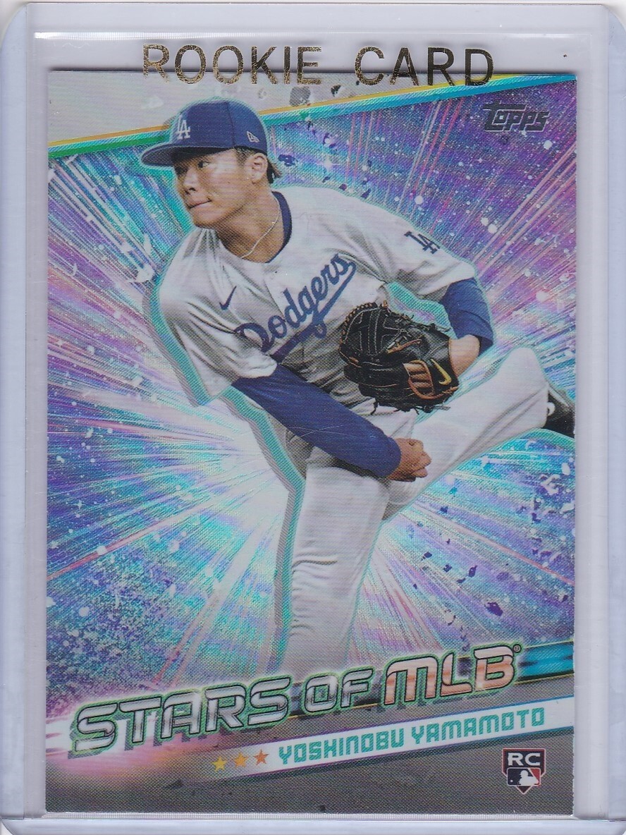 YOSHINOBU YAMAMOTO ROOKIE CARD 2024 Topps Stars Baseball LOS ANGELES DODGERS RC!