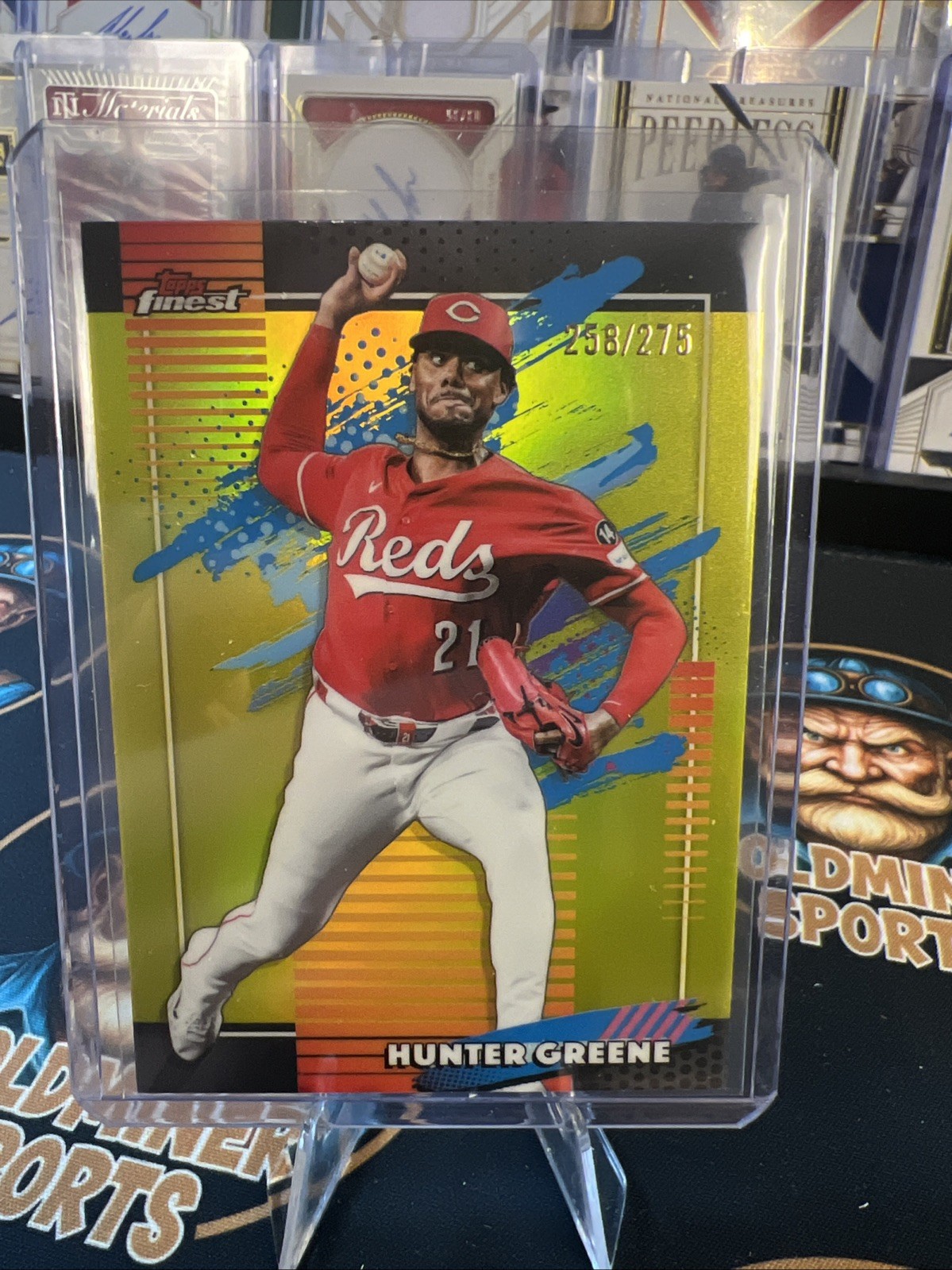 2026 Topps Finest Hunter Greene #169 Uncommon, Yellow Refractor /275 Reds