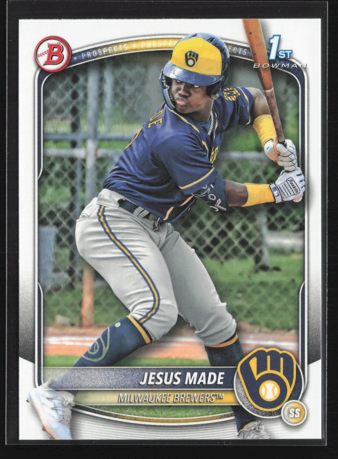 2025 Bowman #BP-66 Jesus Made Prospects Milwaukee Brewers
