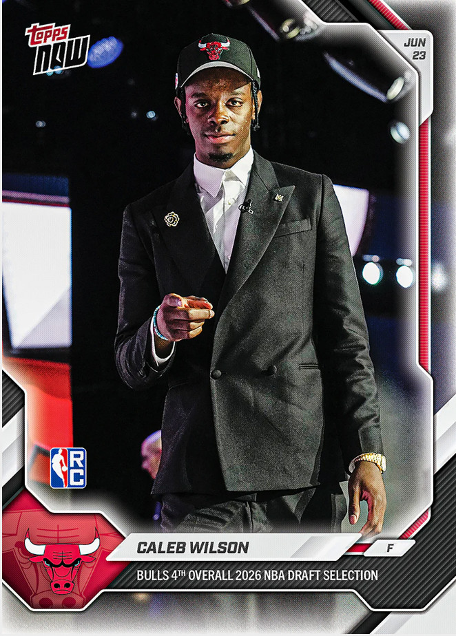 2025-26 Topps Now NBA Draft 4th Overall #CWIL Caleb Wilson RC Rookie PRESALE