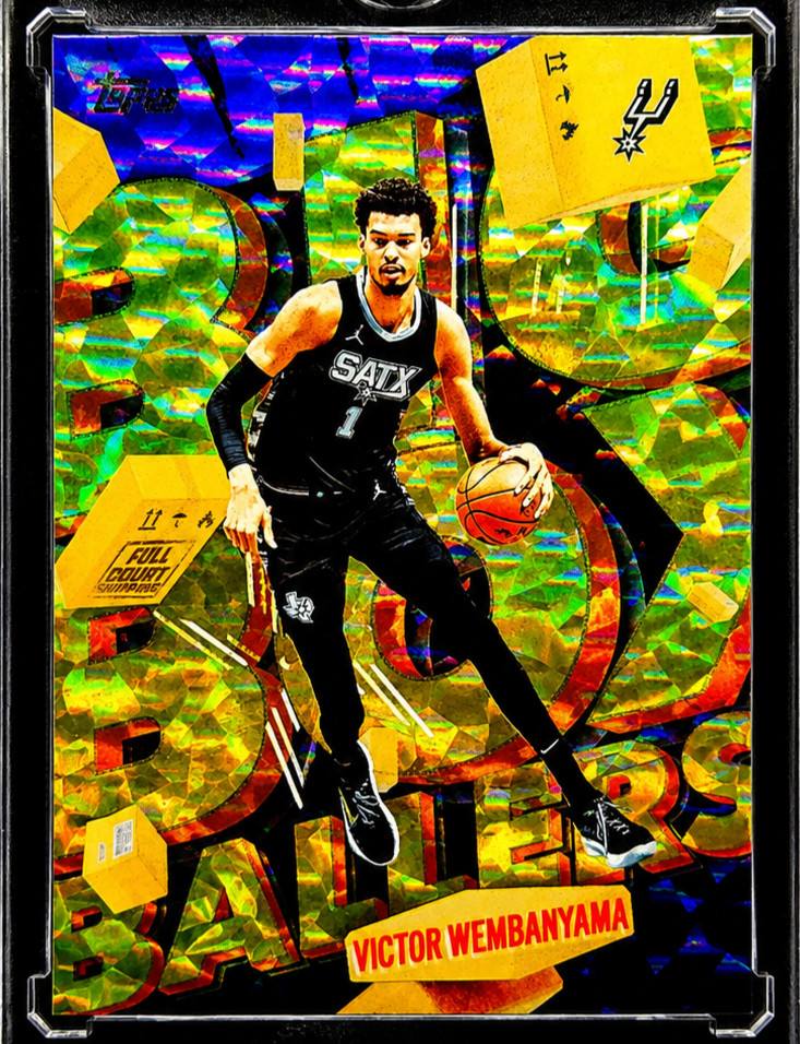 VICTOR WEMBANYAMA GOLD DISCO REFRACTOR RARE Parallel Holo SP Insert Spurs