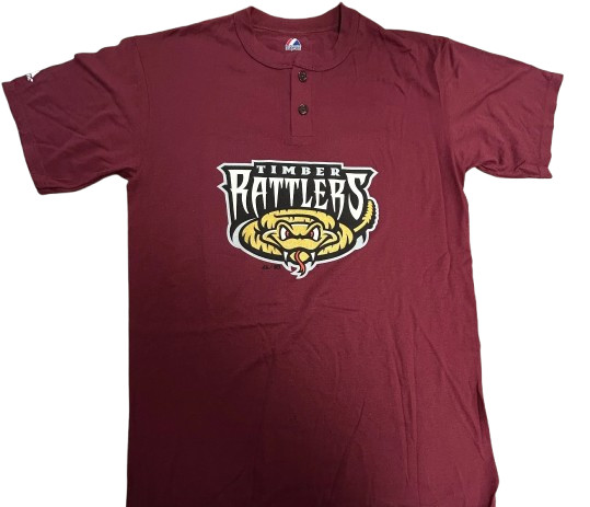 Majestic Athletic Two Button Tee Minor League Baseball A180